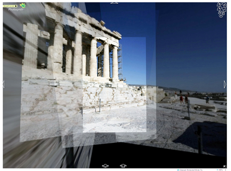 　Microsoftのソフトウェア「Photosynth」は、複数の写真をつなぎ合わせたり解析したりすることによって閲覧可能な3Dモデルを構築するものである。