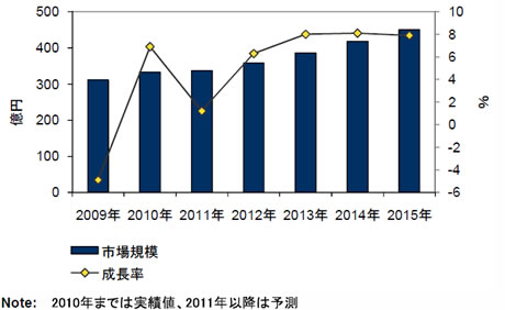 国内企業向けオフショアITサービス市場予測：2009年～2015年