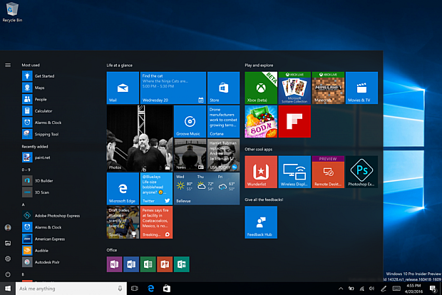 「Windows 10」プレビュー版「Build 14332」がリリース。Bash機能改善など