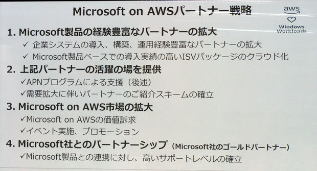 Microsoft製品に関するAWSのパートナー戦略の概要