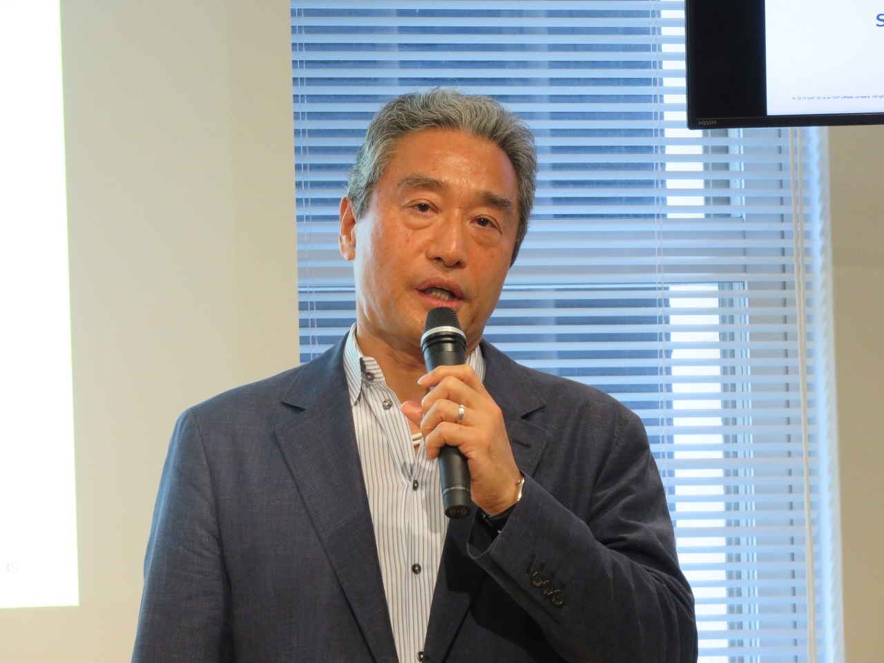 SAPジャパンの内田士郎氏（2018年の会見時）