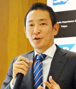 SAPジャパン バイスプレジデント プラットフォームテクノロジー事業本部長 チーフイノベーションオフィサーの首藤聡一郎氏（2019年11月撮影）