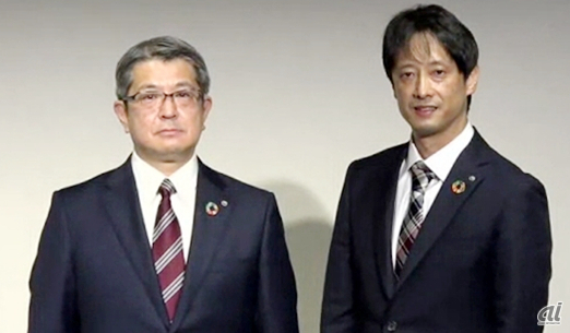 （左から）東日本電信電話 代表取締役副社長 兼 NTT DXパートナー 代表取締役社長 矢野信二氏、NTT DXパートナー 代表取締役 長谷部豊氏（いずれも就任予定）
