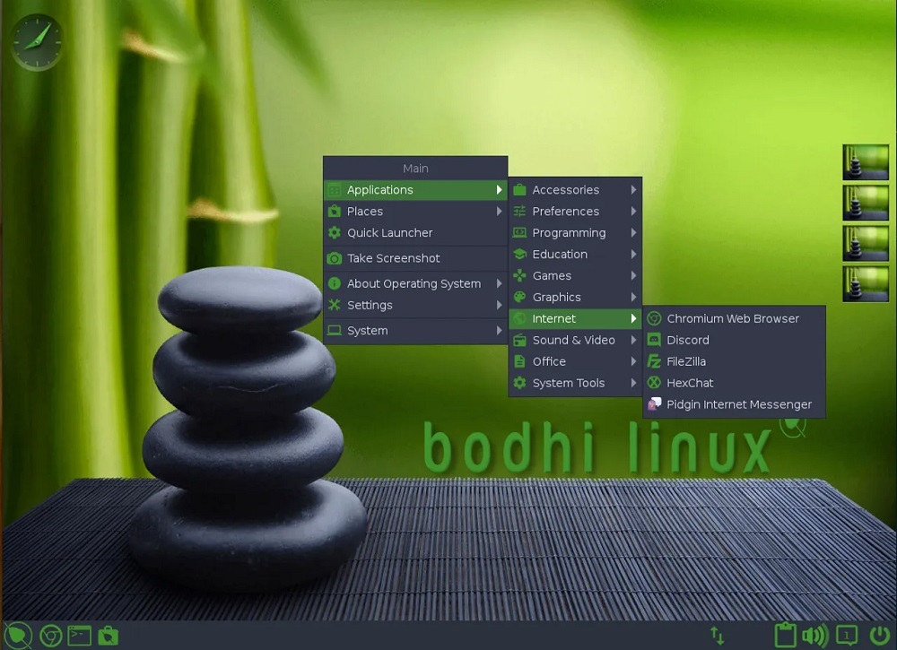 Bodhi Linuxの画面