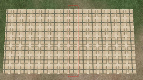 「Offset」の数値を変化させ、床の模様をずらして連続させる。