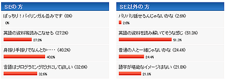 SEは、実は語学が堪能?