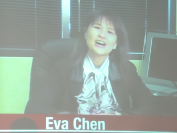 トレンドマイクロのCEO、Eva Chen氏はビデオメッセージを寄せた