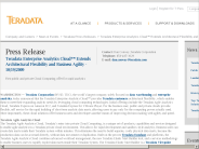 Teradata Enterprise Analytics Cloud? Extends Architectural Flexibility and Business Agility