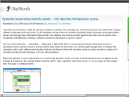 Unu’s blog ? Blog Archive ? Symantec exposed passwords,serials… SQL Injection, full database access