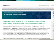 VMware Expands VMware vCloud Developer Ecosystem with Open-Source Java and Python SDKs for VMware vCloud API