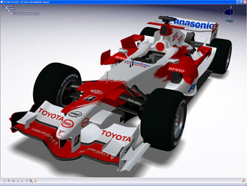 3D XML技術で設計されたF1カー