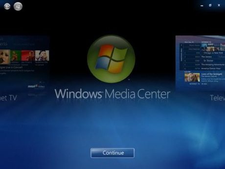 　Windows 7のMedia Center。