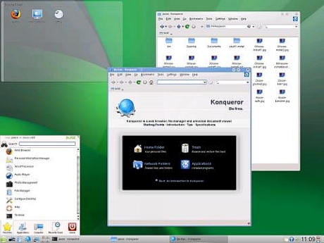 GNOMEデスクトップ
　SLED 11のGNOMEメニューは、OpenSUSEやSLED 10のものとあまり変わらない。
