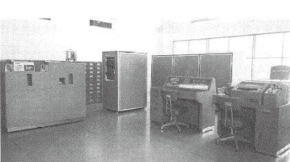日立が独自に開発した科学計算用コンピュータの「HITAC 5020」。1963年発表。