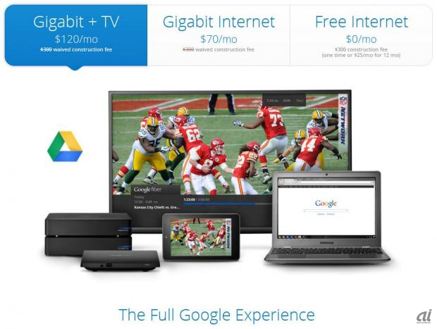 Google Fiberと同時に「Fiber TV」というテレビサービスも発表している