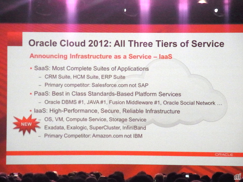 Oracle CloudにIaaSが追加され、3層のラインアップを完成させた