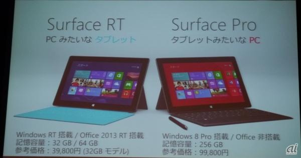 日本MS、Surfaceを法人向けに販売--「これが本当のタブレット
