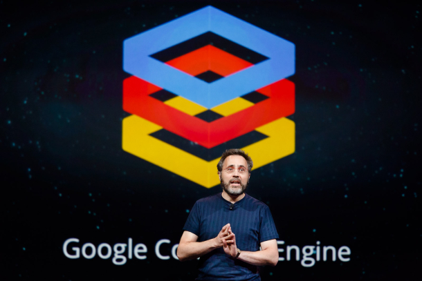 Google Compute Engineを2012年のGoogle I/Oカンファレンスで発表する同社テクニカルインフラストラクチャ担当シニアバイスプレジデントのUrs Holzle氏