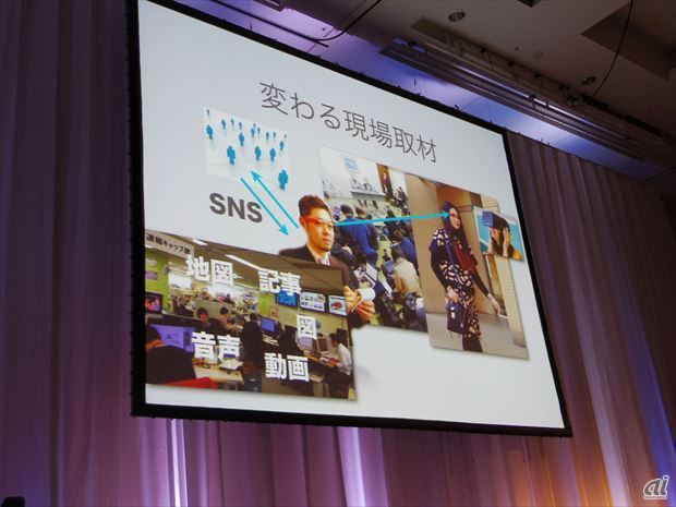　朝日新聞社はGoogle Glassを使った未来のメディアを体験できるアプリ「朝日新聞AIR」を開発中だ。