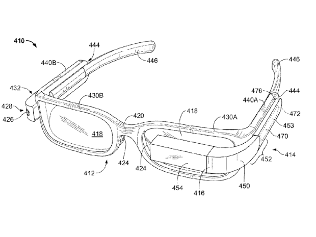 「Google Glass」の太枠フレームオプション

　この特許は、Google Glassに太枠フレームオプションや、LTE、2つのバッテリなどを採用する可能性を示唆したものだ。

米国特許番号：20130235331
出願日：2012年3月7日
公開日：2013年9月12日
譲受人：Google Inc. 