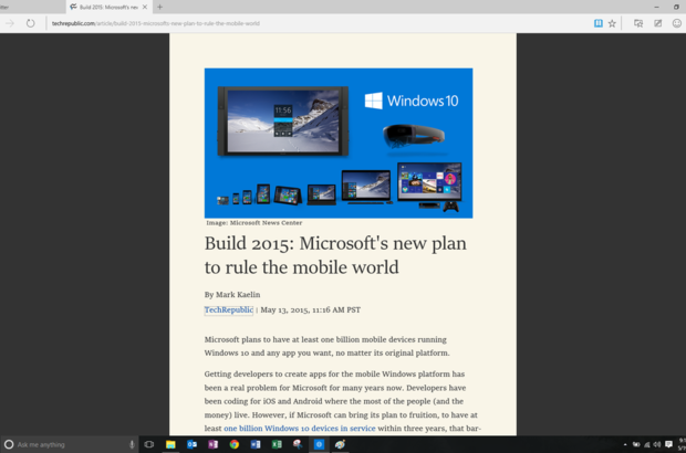 Microsoft Edgeを試す方法

　Microsoft Edgeを自分で試したい人は、Windows 10のプレビュー版をダウンロードすればよい。試しながら、Microsoftにフィードバックを送信することも可能だ。