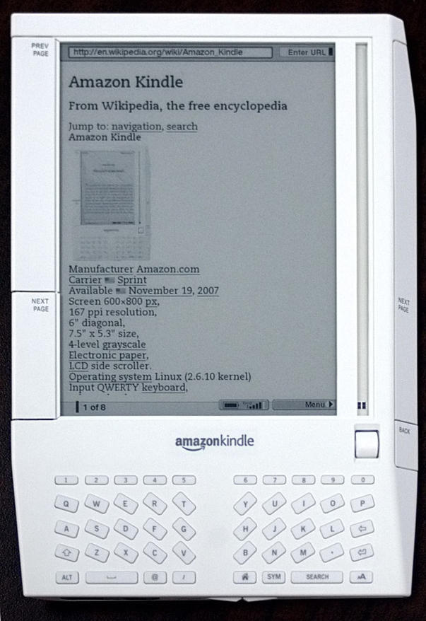 Kindle
　2007年：Kindleを発表。1998年の「Rocket eBook」や「SoftBook Reader」など、電子書籍リーダーは以前にも存在したが、電子書籍を珍しいものから紙の書籍の代替品に一変させたのはKindleだ。