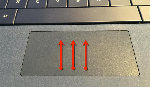 2本指でタップ--右クリック
　どこかで右クリックをする必要があるときは、2本指でタップするだけでいい。ほとんどのノートPCでは、トラックパッドの右下をタップしても同じ結果が得られる。