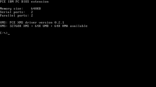 PC DOS 5
　1991年に導入されたPC DOS 5では、DOSに大きな変更が加えられ、OSのメモリ管理が改善された。このバージョンのDOSは、OS/2 2.xとWindows NTに統合された。

　このエミュレータでは、286I IBM PC互換の仮想マシン上でPC DOS 5が動作しており、「Wolfenstein 3D」「Monkey Island」「Civilization」の3つのゲームがプレイできる。