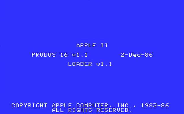 Apple II ProDOS 16（1986年）

　「ProDOS 16」がリリースされたのは1986年9月だ。Apple IIGSコンピュータ向けの最初のOSだ。