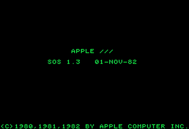 Apple III SOS 1.3（1982年）

　「Apple III」コンピュータ向けに「Apple SOS（Sophisticated Operating System）」が開発された。SOSがリリースされたのは1980年だ。