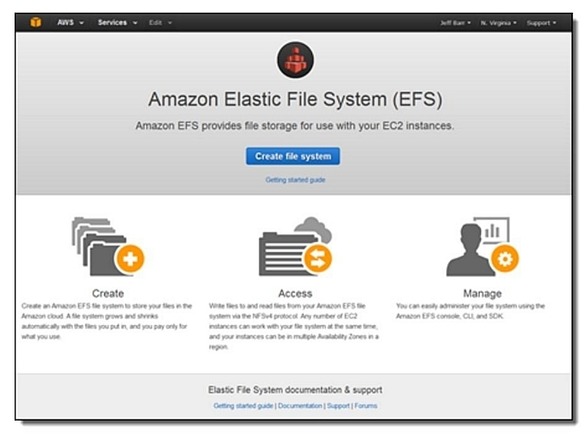 Awsのストレージサービス Amazon Efs が一般提供開始 米国など一部リージョンで Zdnet Japan