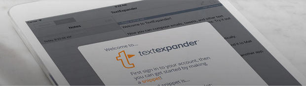 
TextExpander

　何度も同じフレーズを入力する必要があるなら、キーボードマクロプログラムを使うのが便利だ。そして、この種のもので一番人気が高いのは「TextExpander」だろう。このサービスはクラウドベースなので、MacとWindowsの両方で使用することができる。
