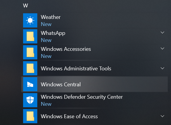Windows 10の「Reveal」効果の例