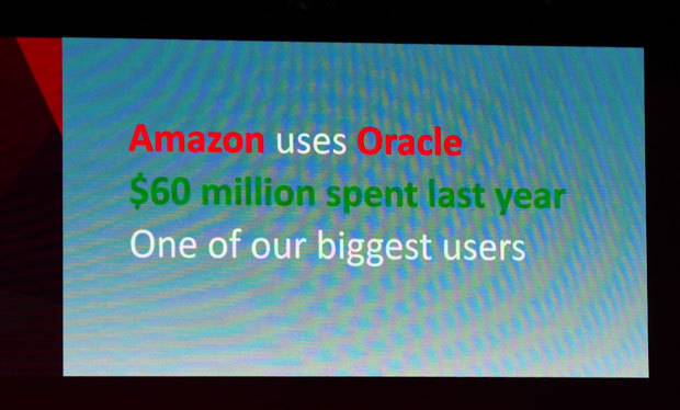 Amazon（AWS）はOracleの巨大なライバルかつ最大規模のユーザーでもあるという''