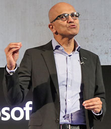 Microsoft最高経営責任者のSatya Nadella氏