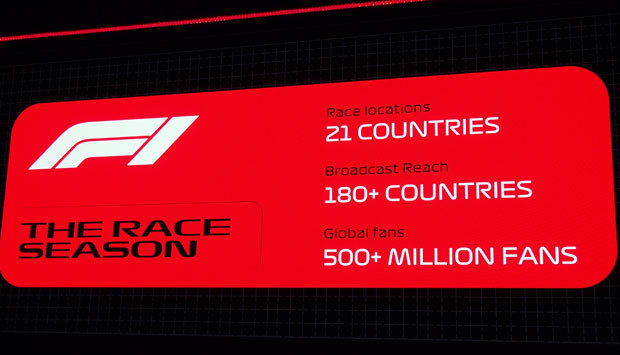 2018年シーズンのF1レースは21カ国で開催され、180カ国以上で5億人以上がテレビ観戦したとされる