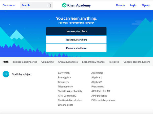 6. Khan Academy

　Khan Academyは、どのような年齢の人たちにとっても素晴らしいリソースと言える。ここではあらゆる分野に関するオンラインリソースが無料で提供されており、ホームスクーリングで学ぶ人たちにも極めて人気の高いサイトだ。プログラミングの学習に興味を抱いている子どもがいるのであれば、Khan Academyをまずチェックしてみるとよいかもしれない。