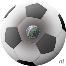 IoTサッカーボールの本体イメージ