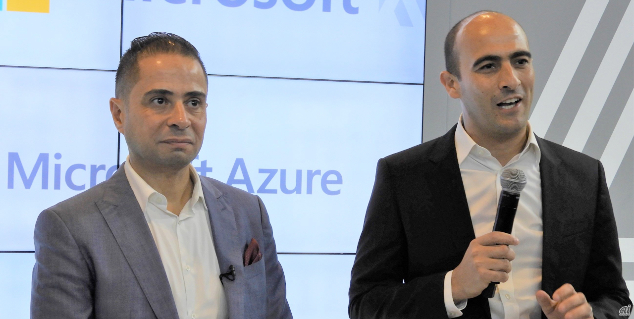 （左から）Microsoft UAEでチャンネルアライアンス スタートアップ 中堅小規模企業担当エグゼクティブディレクターを務めるSherif Tawfik（シェリフ・タウフィク）氏とAvayaインターナショナル地域担当CTO Ahmed Helmy（アメッド・ヘルミー）氏