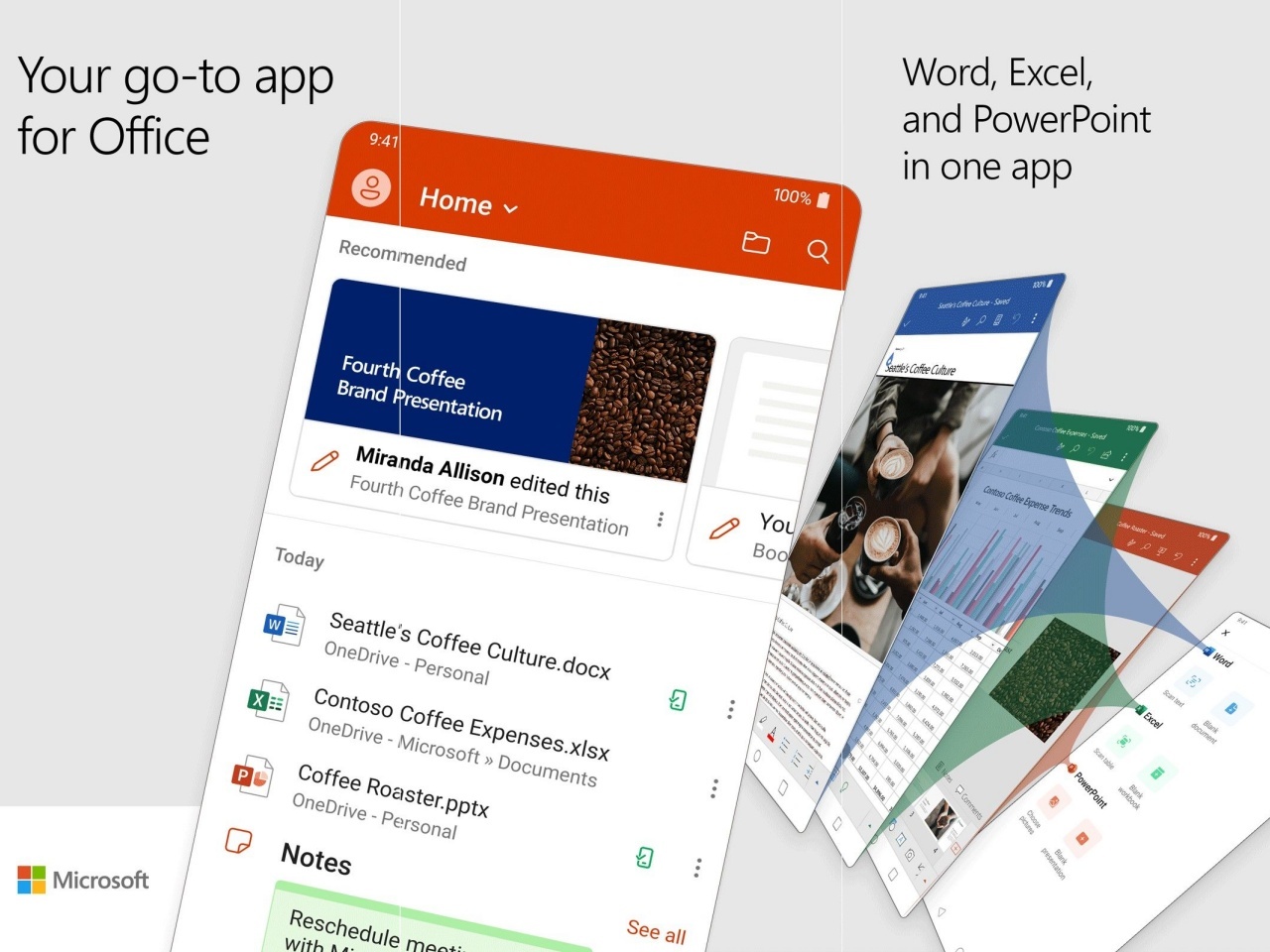 Ms スマホ向け Office アプリを発表 Word Excel Powerpoint を統合 Zdnet Japan