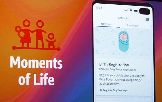 シンガポール政府が提供するモバイルアプリ「Moments of Life」