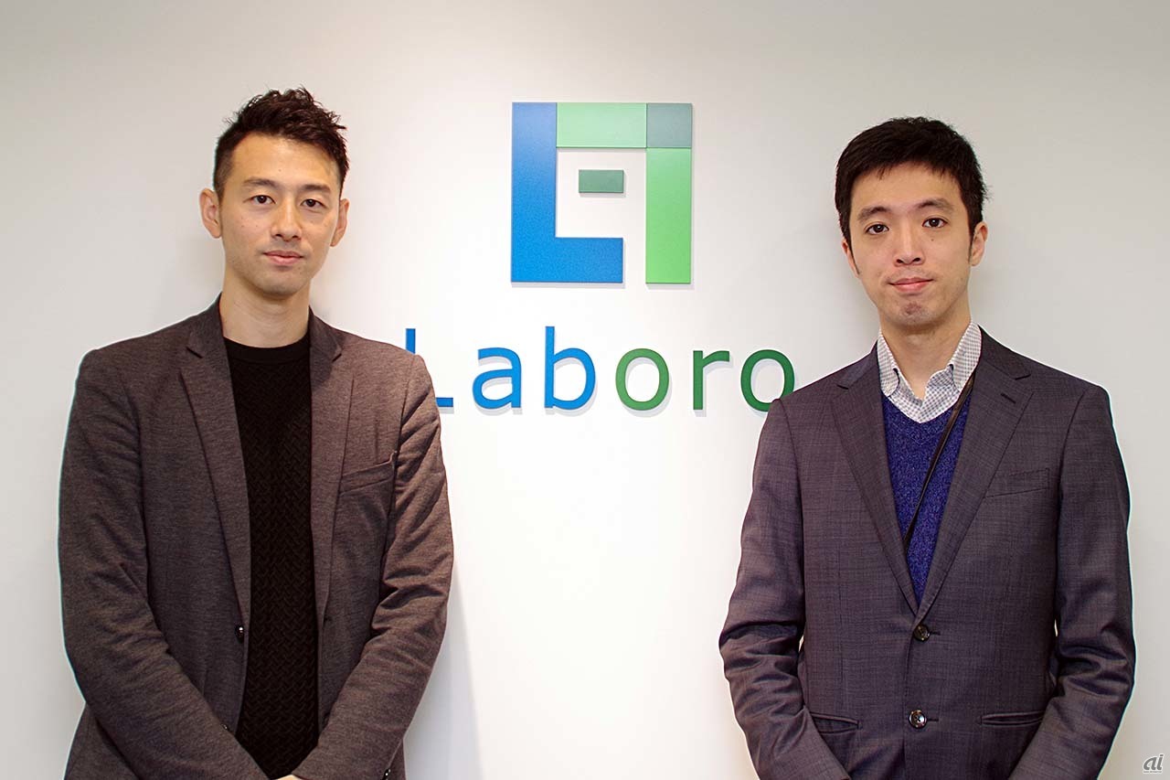 Laboro.AI 代表取締役 CEOの椎橋徹夫氏（左）とソリューションデザイナーの寺田響氏