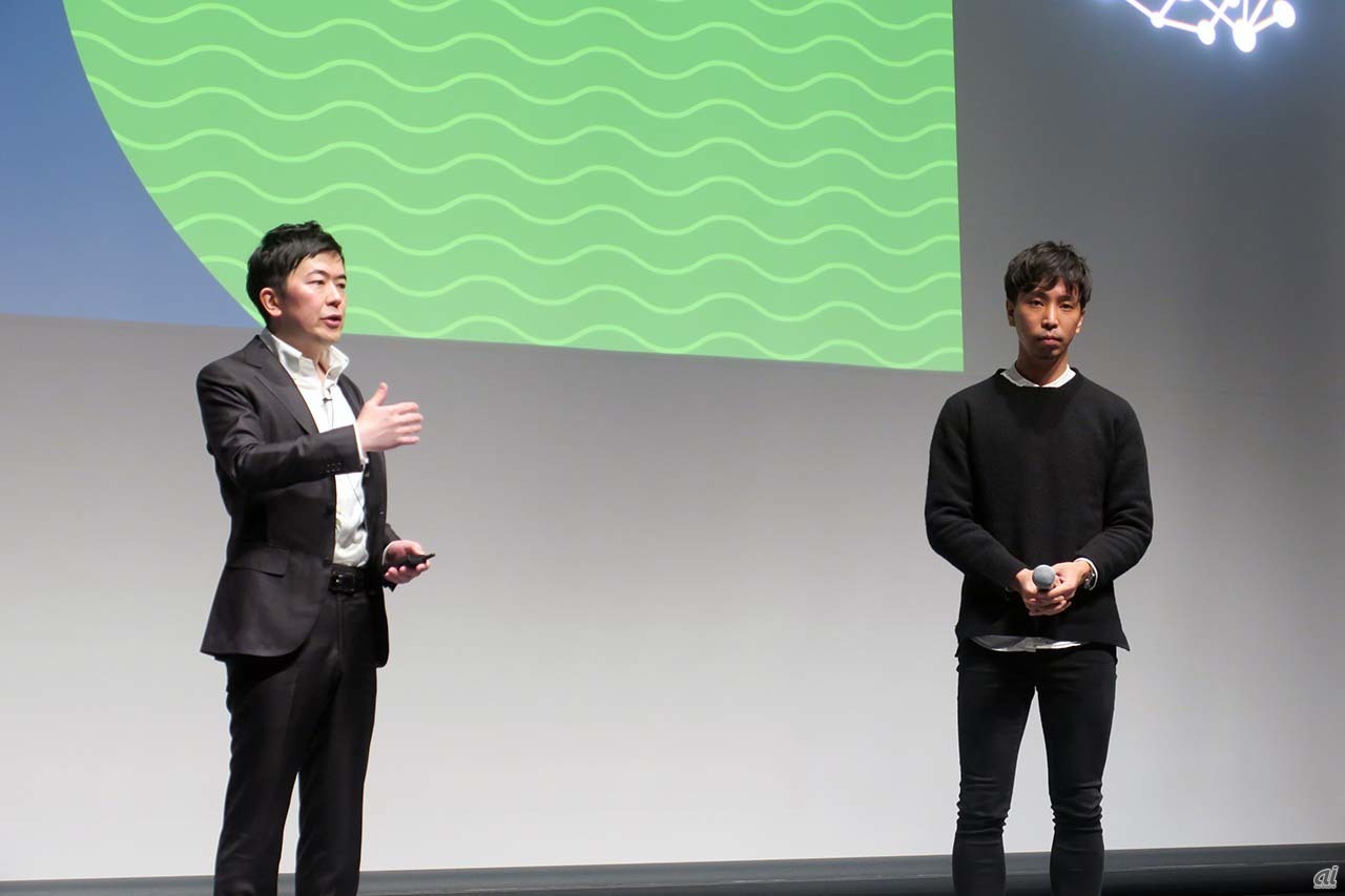 ディノス・セシールの石川森生氏（右）とチーターデジタルの加藤希尊氏（左）