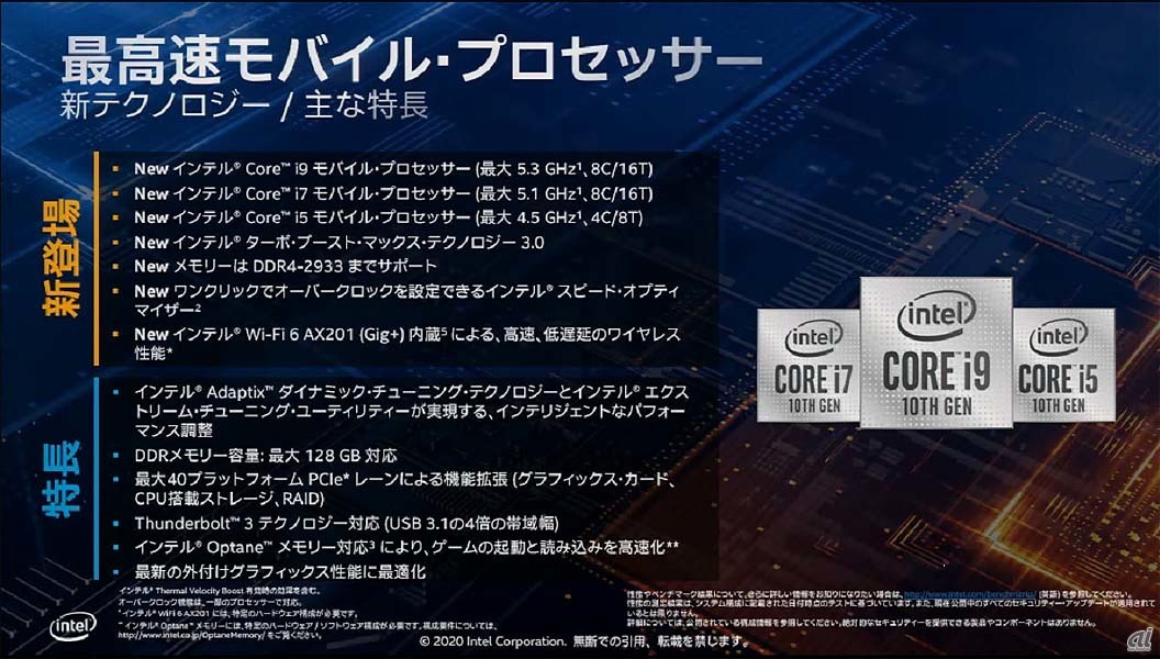 モバイルでも“5GHz超え”--インテル、第10世代「Core H」シリーズを発表 - ZDNet Japan | Tech NanaNa