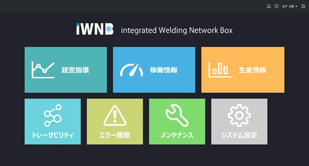 iWNBのアプリケーション画面