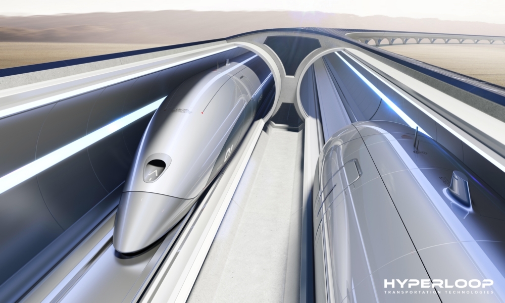 　Hyperloopの実現を目指すもう1社の企業Hyperloop Transportation Technologies（HTT）によるHyperloopのイメージ。