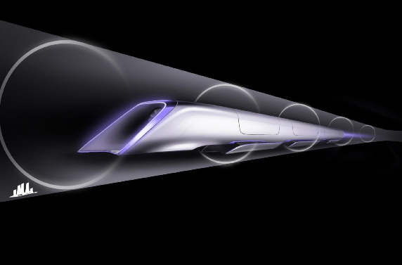 　　2013年のElon Musk氏によるHyperloop乗客輸送カプセルのコンセプトデザイン。