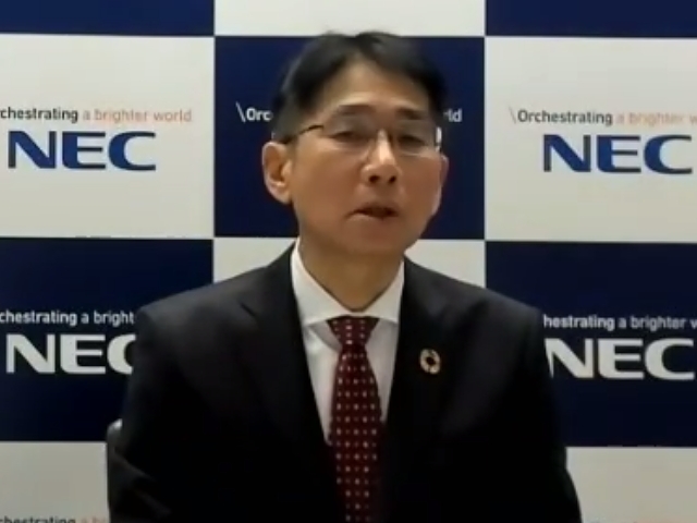 NECの森田次期社長が会見--海外やAI、5G、生体認証に活路