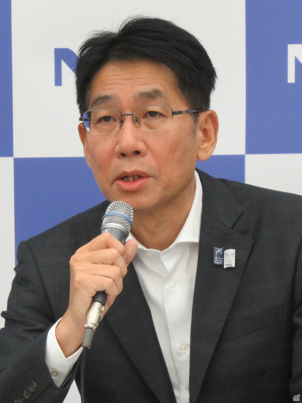 2021年4月1日付でNECの代表取締役 執行役員社長 兼 CEOに就任する森田隆之氏（2019年撮影）