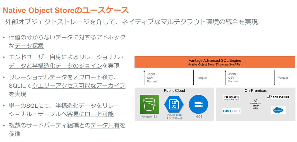 Teradata Vantage 2.2の新機能「Native Object Store」